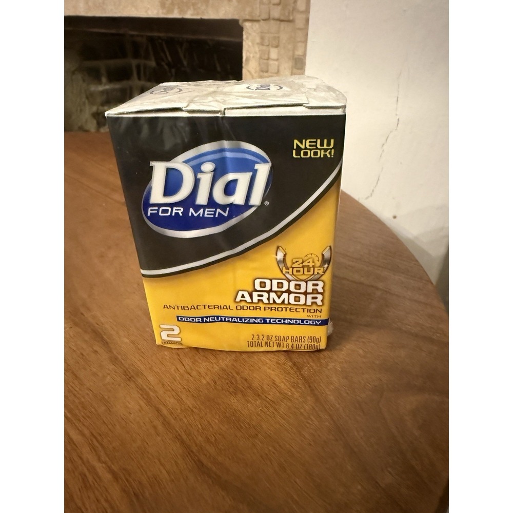 (1) Dial For Men 24 Hour Odor Armor Bar Soap Antibacterial 2 BARS Retired Sealed